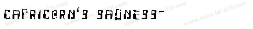 Capricorn’s sadness字体转换